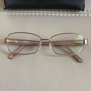 Coach Eyeglasses Frames LOUISE 1009 TAN Brown Square Full Rim Cat Eye 52-15-135